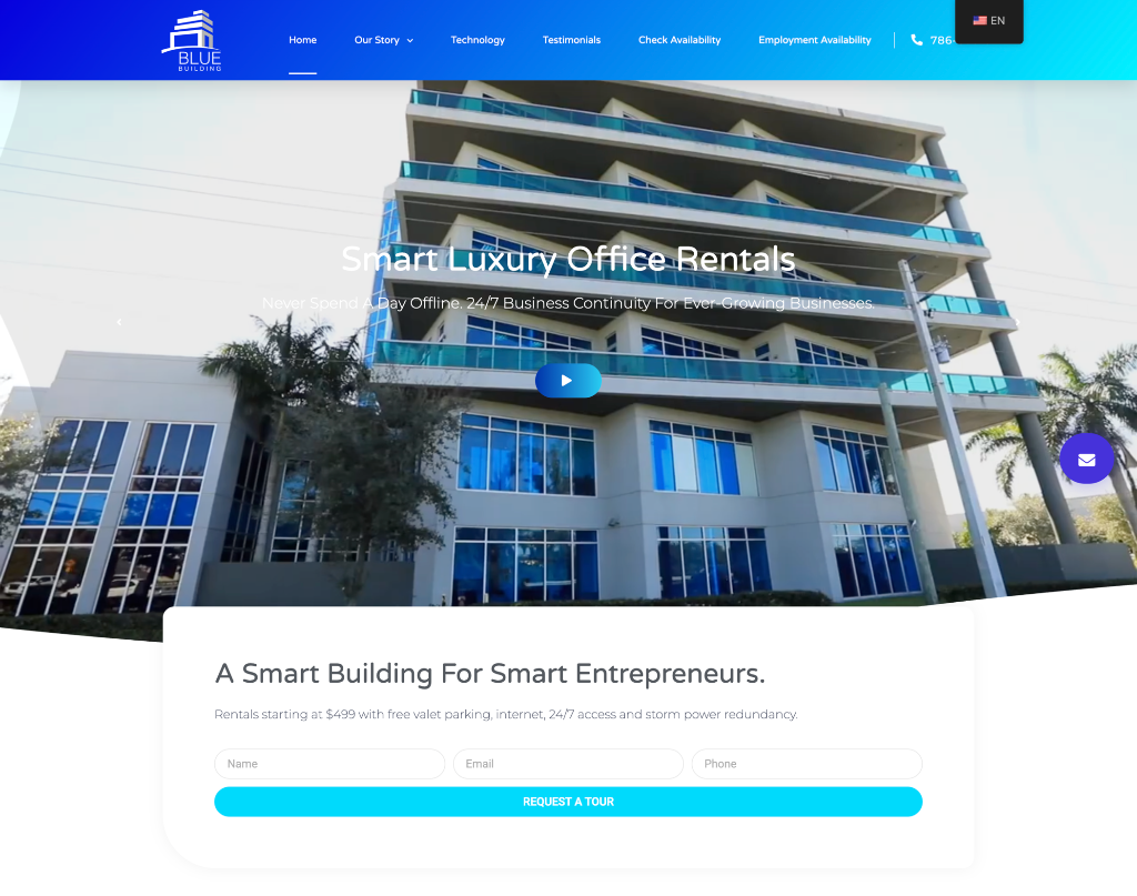 Blue Building Platform