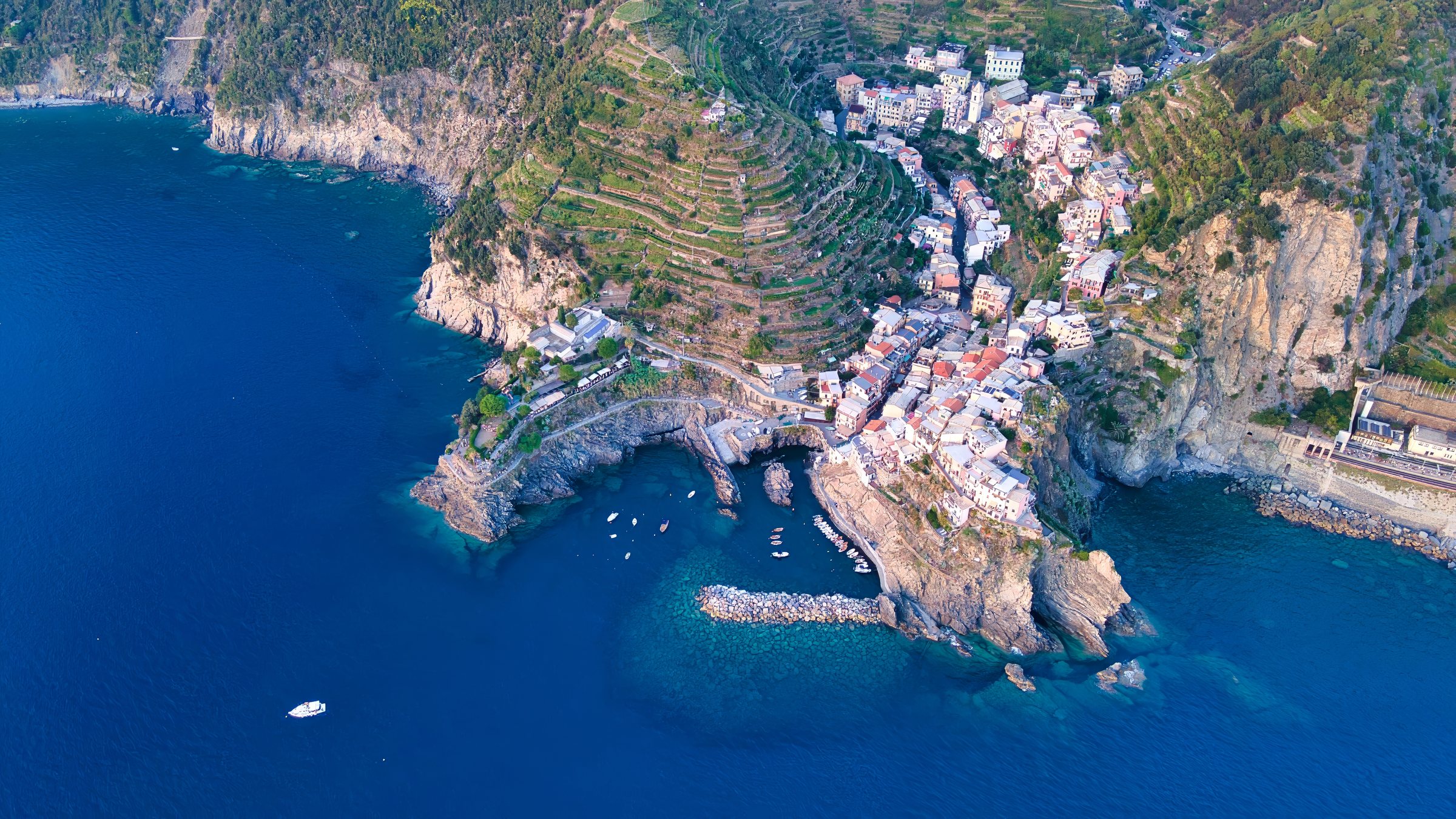 Cinque Terre from above, Italy
