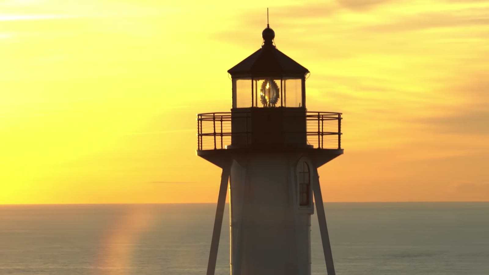 Gasparilla Island Lighthouse at sunset, where the episode closes